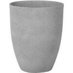 Haut cache - pot gris rond effet béton en polyrésine diamètre 43 cm pot de fleurs idéal au design moderne ... Haut cache - pot gris rond effet béton en polyrésine diamètre 43 cm pot de fleurs idéal au design moderne ...