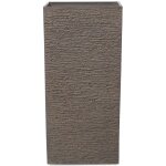 Haut cache - pot marron carr� 30 x 30 x 60 cm pot de fleurs robuste en pierre et polyr�sine au design ...