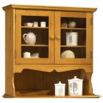 Haut de vaisselier pin miel style anglais largeur 98 cm 4 niches Haut de vaisselier pin miel style anglais largeur 98 cm 4 niches