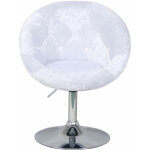 Svita - havanna fauteuil lounge fauteuil club pivotant velours blanc r�tro tabouret de bar club