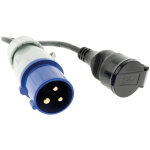 Adaptateur femelle 16a 2p + t en m�le cee17 - bleu zenitech