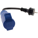 Adaptateur femelle cee17 en m�le 16a 2p + t - bleu zenitech