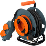 Zenitech - enrouleur bricolage 4 prises 16a - 3g1, 5mm 30m - vert / orange