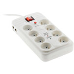Hbf - parafoudre 8 prises + interrupteur + tlphone rj11 - zenitech
