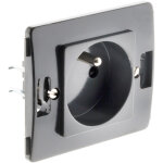 Prise 2 p + t 16a - composable - noir - venus zenitech