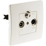 Prise tv 9, 52mm + sat + fm - blanc - venus zenitech