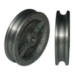 Poulie de renvoi 470 diam�tre 40mm rainure 6mm fonte grise tourn�e et al�s�e gorges �troites palier lisse ...