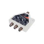 Hdme - amplificateur distributeur tnt reglable 35db 1 entree - 3 sorties tv ref 341056 elap - blanc