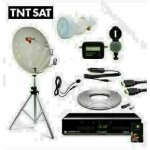 Hdme - pack satellite camping tntsat trepied + parabole pliable + recepteur tntsat + kit satfinder + ...