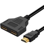 Hdmi adaptateur c�ble splitter hdmi 1 in 2 out hdmi male