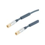 Hdsat cable coaxial pro 2, 5m connecteur f male / male haut de gamme home cinema