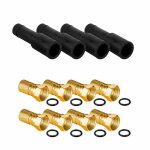 Kit 8 fiches f or 7mm + 4 manchons tanches - connecteur tv tnt satellite - hdsat