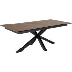 Hellin - table de salle  manger rectangulaire extensible en cramique 8 / 10 places l200 / 240 - neiva ...