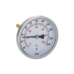 Thermom�tre axial �63 - 0 � 120� - longueur doigt de gant 50 mm - pour chauffage et r�frig�ration - arcanaute ...