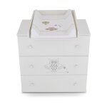 Hecht - bb commode � langer b�b� enfant table � langer + matelas � langer amovible - 3 tiroirs hibou ...