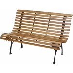 Jamais utilis] banc de jardin hhg - 695, banc du parc, banquette en bois, fonte, 3 places, 122cm, 22kg, ...