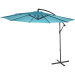 Parasol dport semi - pro acerra, protection contre le soleil, 3m inclinable, turquoise sans support ...