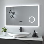 Heilmetz - miroir salle de bain 100x60cm, miroir salle de bain led avec interrupteur tactile et anti ... Heilmetz - miroir salle de bain 100x60cm, miroir salle de bain led avec interrupteur tactile et anti ...