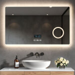 Heilmetz - miroir salle de bain 100x60cm, miroir salle de bain led avec interrupteur tactile et anti ...
