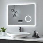 Heilmetz - miroir salle de bain 80x60 cm, miroir salle de bain led avec interrupteur tactile et anti ... Heilmetz - miroir salle de bain 80x60 cm, miroir salle de bain led avec interrupteur tactile et anti ...