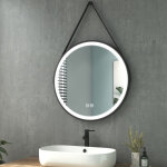 Heilmetz - miroir salle de bain rond 70 cm avec led 3 couleurs de lumire ip44 ? interrupteur tactile, ...