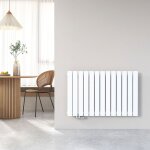 Heilmetz - radiateur eau chaude en acier design vertical radiateur chauffage central blanc 63x100cm