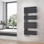 Heilmetz - sche - serviettes 90 x 40 cm radiateur  eau chaude anthracite, anti - bactrien, 399w, pour ...