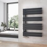 Heilmetz - sche - serviettes 90 x 60 cm radiateur  eau chaude anthracite, anti - bactrien, 558w, pour ...