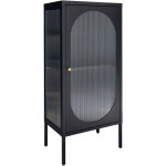 Hellin - adelaide armoire vitrine, 1 porte vitr�e, noir.