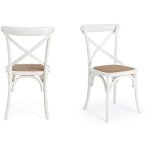 Hellin - chaises bistrot en rotin (lot de 2) - estaminet
