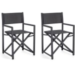 Hellin - chaises de metteur en scène pliables d'extérieur (lot de 2) - cabourg Hellin - chaises de metteur en scène pliables d'extérieur (lot de 2) - cabourg