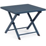 Hellin - table basse de jardin pliante en aluminium navy - taylen