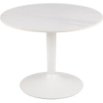Hellin - table basse ronde 60x60x45 cm en c�ramique blanche - mirra