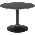 Hellin - table basse ronde 60x60x45 cm en c�ramique noire - mirra
