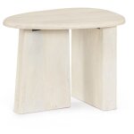 Hellin - table basse de salon galet en bois de manguier l60 - juarez - beige Hellin - table basse de salon galet en bois de manguier l60 - juarez - beige