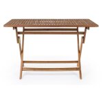 Hellin - table de jardin 120 cm en acacia huil� - ines