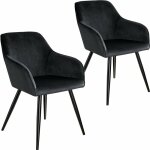 Helloshop26 - lot de 2 chaises pieds noir sige de salon cuisine salle  manger design lgant velours ...
