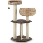 Helloshop26 - arbre  chat 45 x 45 x 104 cm avec pompon suspendu corde et griffoirs envelopps de sisal ...