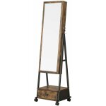 Armoire à bijoux avec miroir psyché organisateur de bijoux sur pieds verouillable avec tiroir étagère ... Armoire à bijoux avec miroir psyché organisateur de bijoux sur pieds verouillable avec tiroir étagère ...