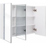 Helloshop26 - armoire de salle de bain murale avec miroir 3 portes 6 étagères réglables 3 positions 90 ... Helloshop26 - armoire de salle de bain murale avec miroir 3 portes 6 étagères réglables 3 positions 90 ...