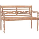 Helloshop26 - banc de jardin meuble de patio d'extérieur terrasse 120 x 51, 5 x 84 cm huilé en blanc ... Helloshop26 - banc de jardin meuble de patio d'extérieur terrasse 120 x 51, 5 x 84 cm huilé en blanc ...
