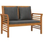 Helloshop26 - banc de jardin meuble de patio d'extérieur terrasse de canapé avec coussins 120 x 60 x ... Helloshop26 - banc de jardin meuble de patio d'extérieur terrasse de canapé avec coussins 120 x 60 x ...