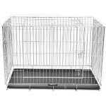 Helloshop26 - cage en m�tal pliable pour chien acier galvanis� 121 x 74 x 83 cm