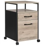 Caisson de bureau 2 tiroirs placard de rangement mobile avec roulettes emplacement ouvert style industriel ... Caisson de bureau 2 tiroirs placard de rangement mobile avec roulettes emplacement ouvert style industriel ...