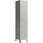 Casier de bureau armoire meuble de rangement pour bureau atelier chambre acier mtallique avec 3 portes ...