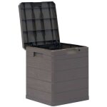 Helloshop26 - coffre bote meuble de jardin rangement 90 litres marron