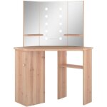 Helloshop26 - coiffeuse table de maquillage design meuble mobilier de chambre d'angle avec led 111 x ...