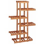 Helloshop26 - etagre  fleurs en bois escalier pour plantes 5 niveaux marron clair