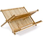 Gouttoir  vaisselle en bois de bambou rsistant 2 niveaux