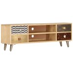 Helloshop26 - meuble t�l� buffet tv t�l�vision design pratique 120 cm bois massif de manguier